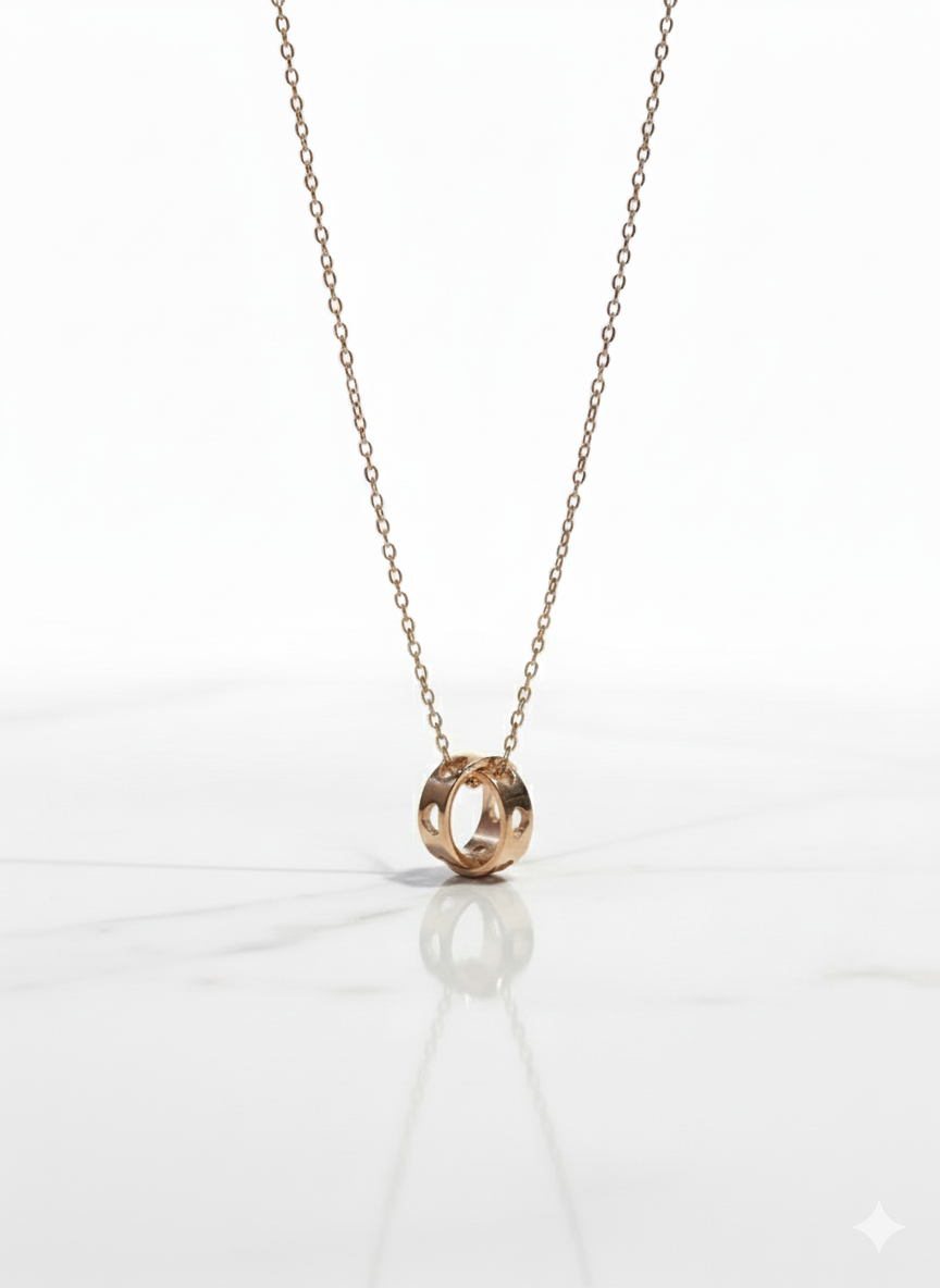 Round Bead Gold Necklace