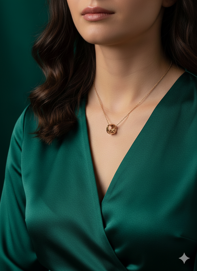 Round Bead Gold Necklace